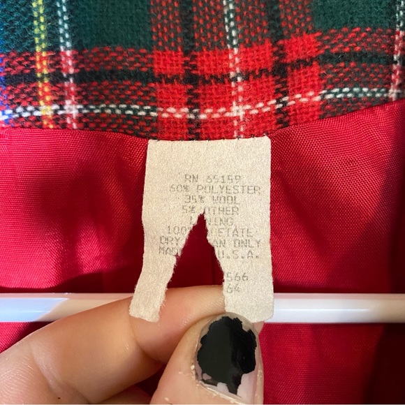 Chad Stevens tartan ivory plaid Christmas blazer open women’s small - Picture 10 of 12